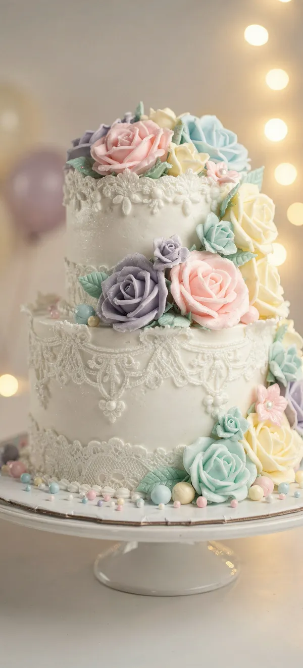 Pastel Birthday Cake