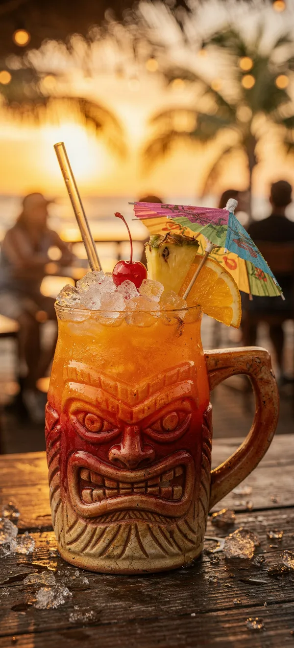 Tropical Tiki Cocktail