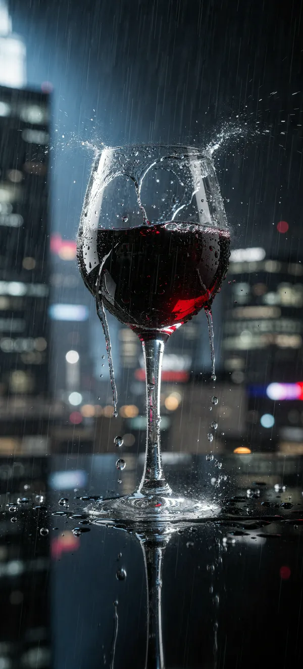 Wine Glass Liquid Motion