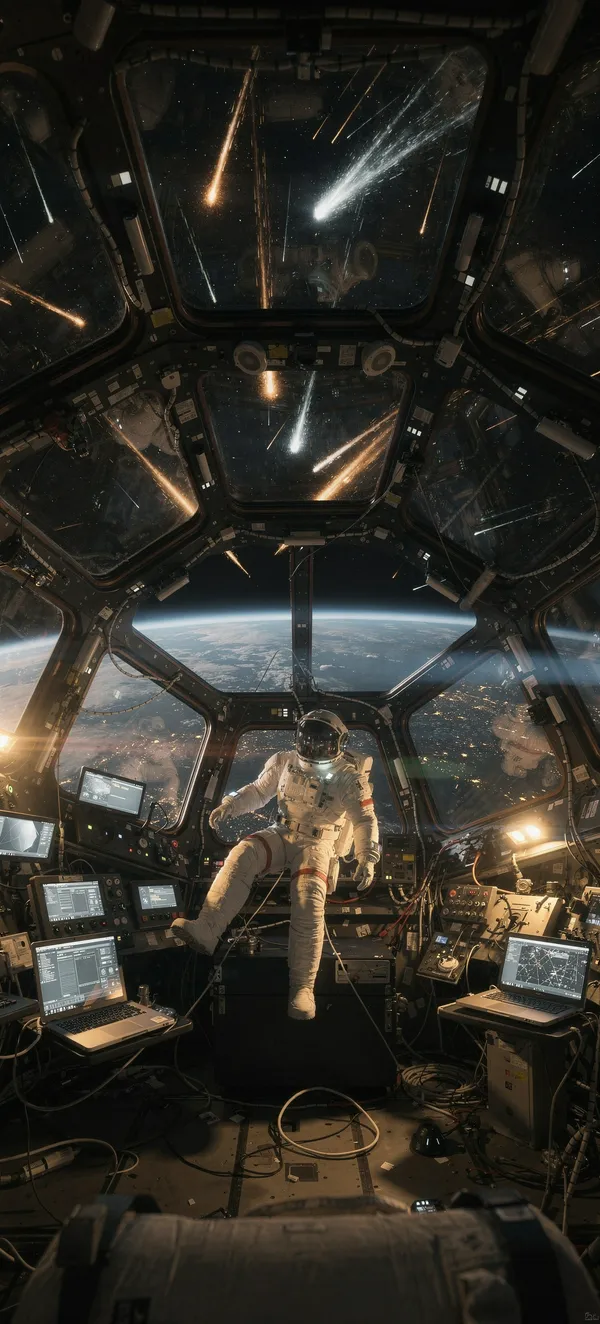 ISS Meteor Shower View