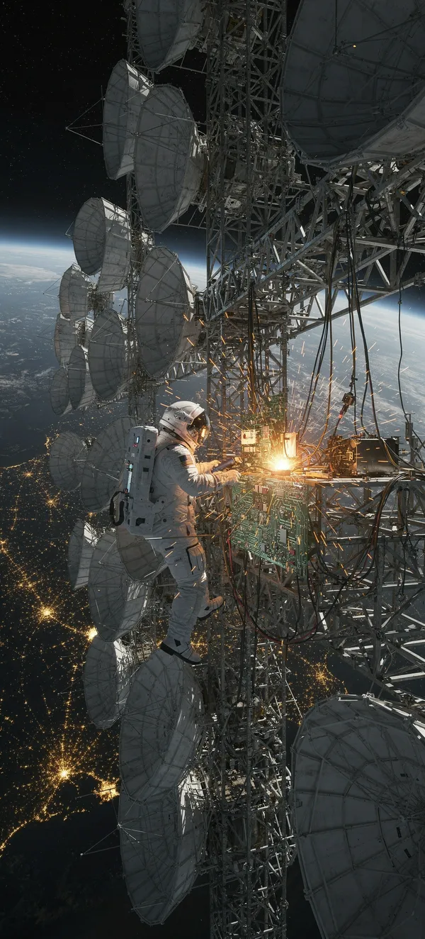 Astronaut Radio Telescope Repair