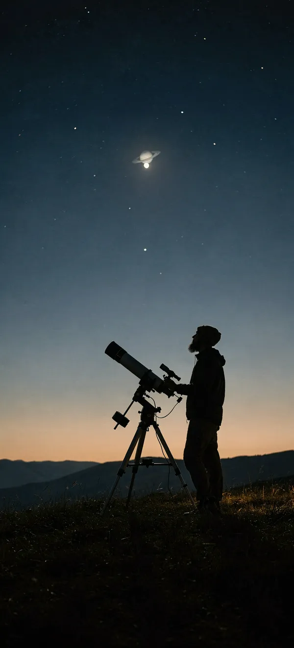 Saturn Opposition 2026: Astronomer and Telescope