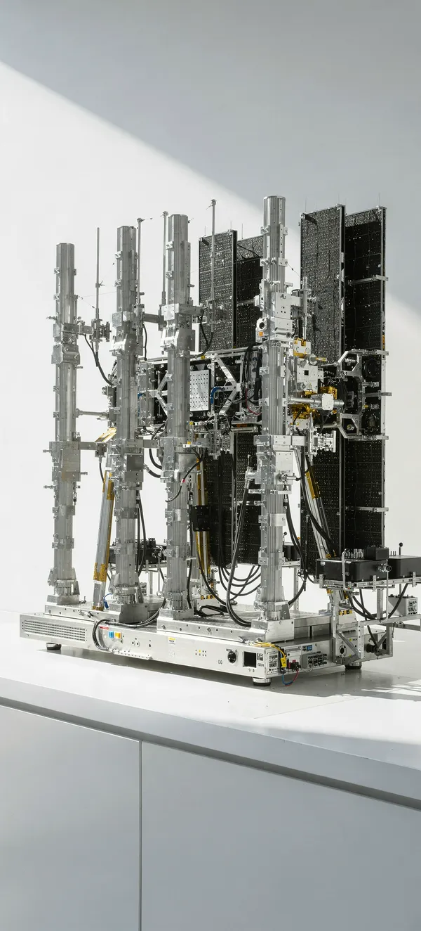 High-Tech Satellite Communication Array