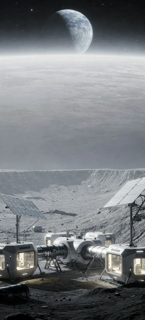 Lunar Base South Pole — Home screen