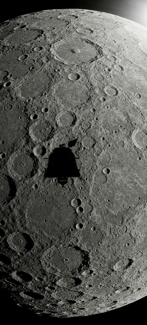 Lunar Orbit Orion Shadow