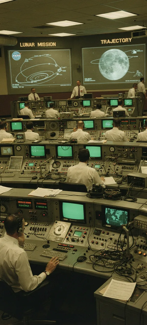 Vintage NASA Mission Control Wallpaper