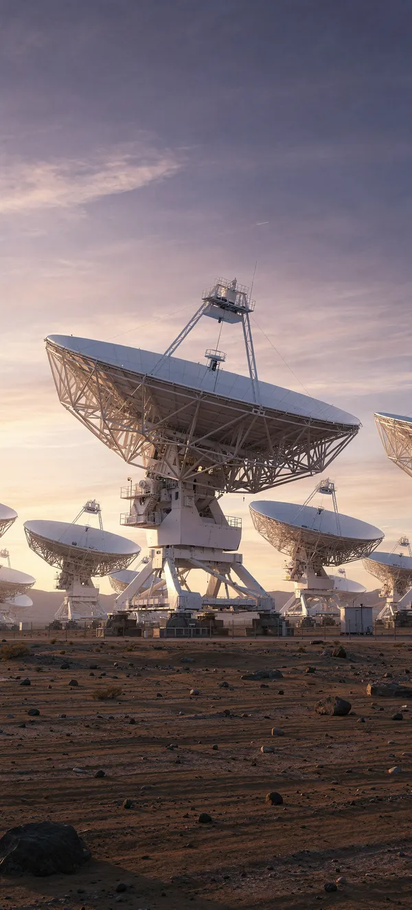 Desert Radio Telescope Sunset