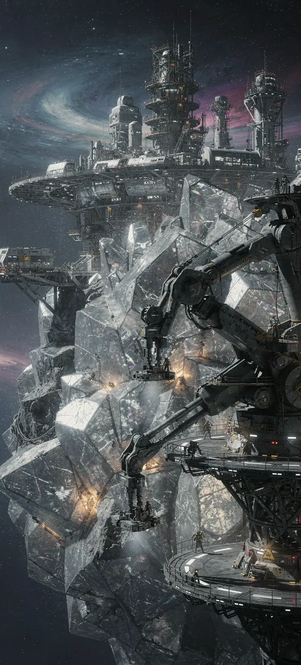 Deep Space Mining Colony Wallpaper