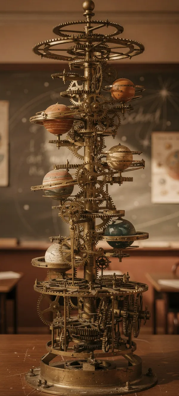 Vintage Planetarium Model