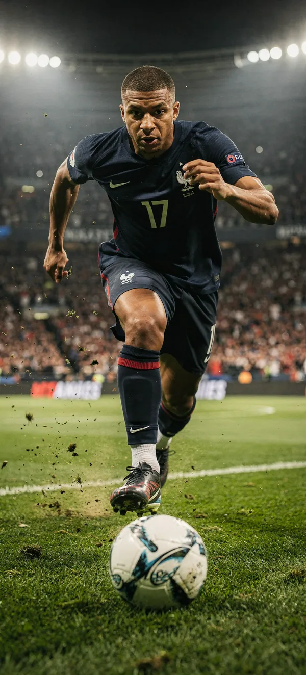 Kylian Mbappe Sprint Dynamic 4K
