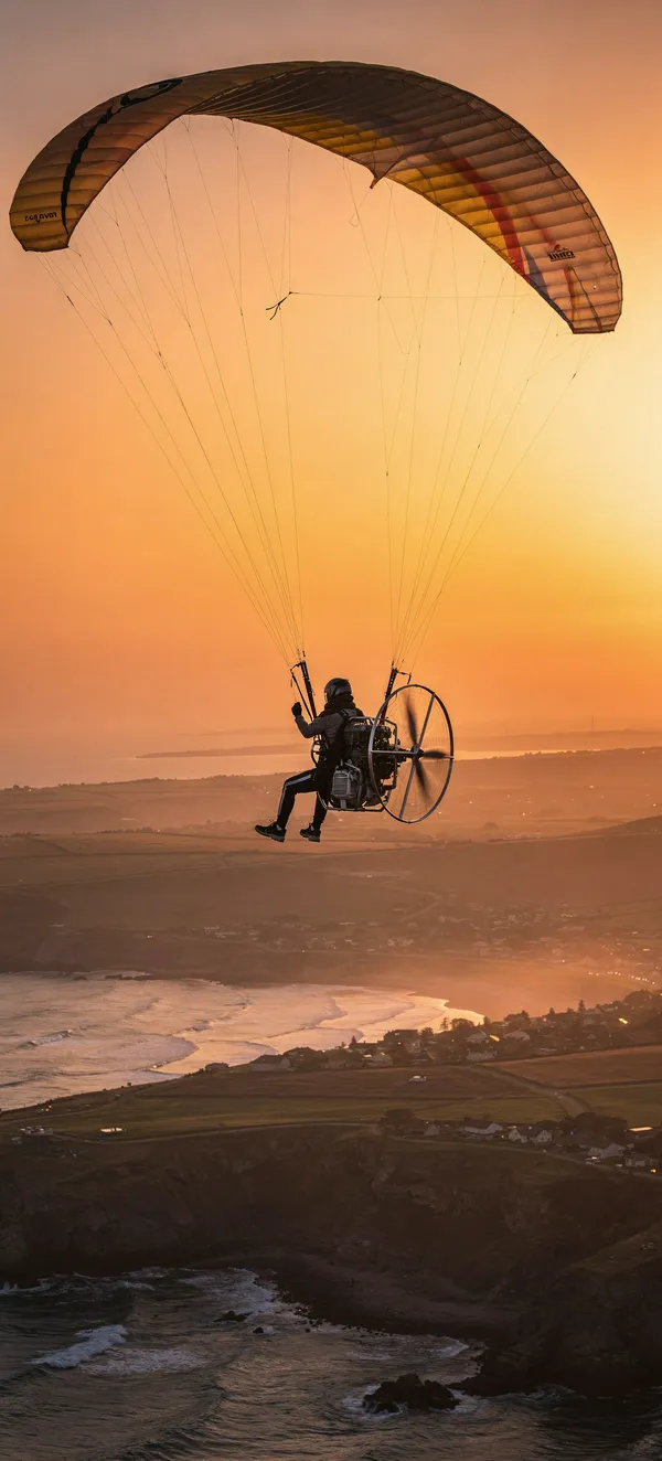 Sunset Paramotor Flight