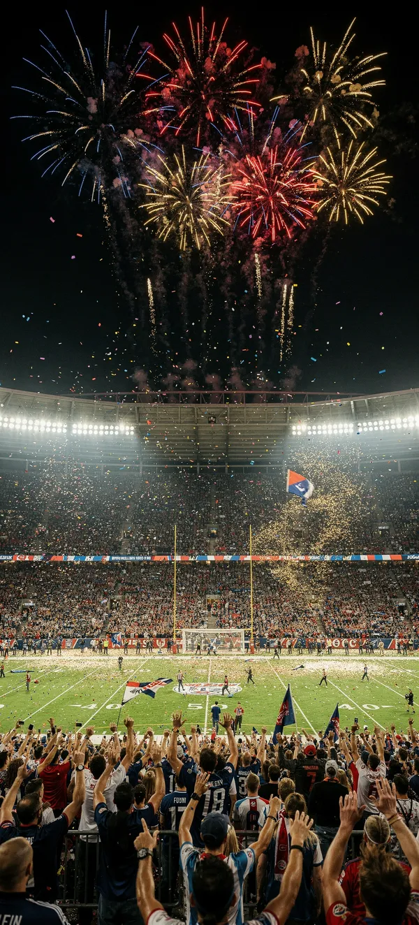 Stadium Victory Fireworks