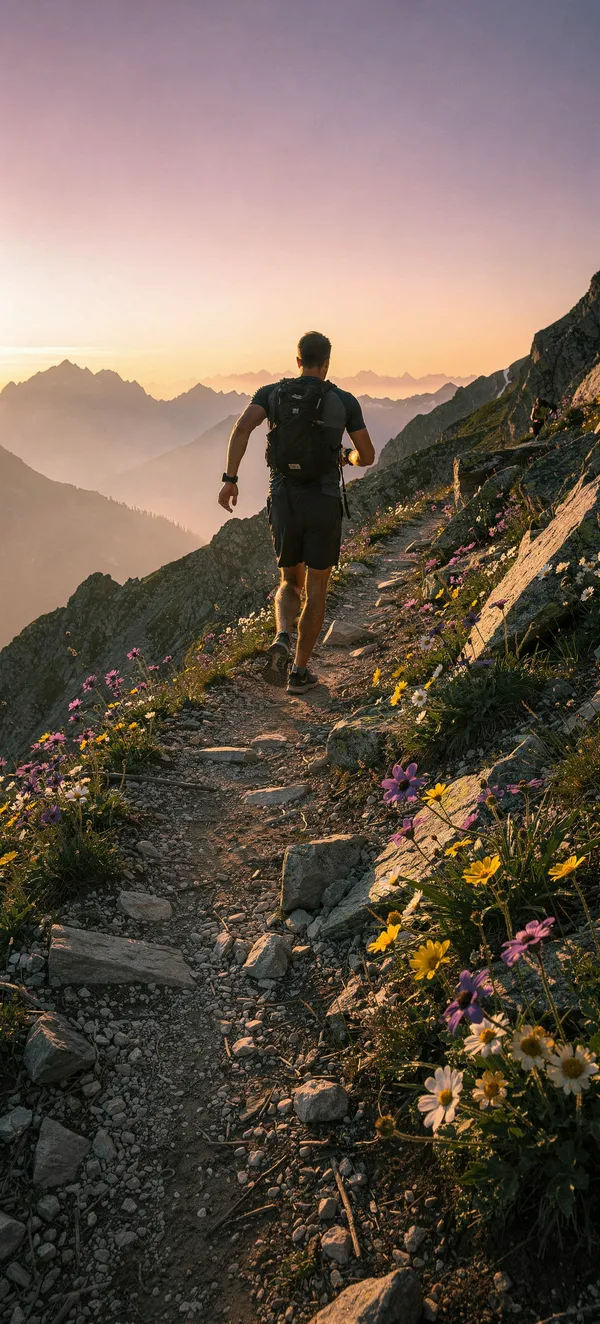 Mountain Trail Runner Dawn