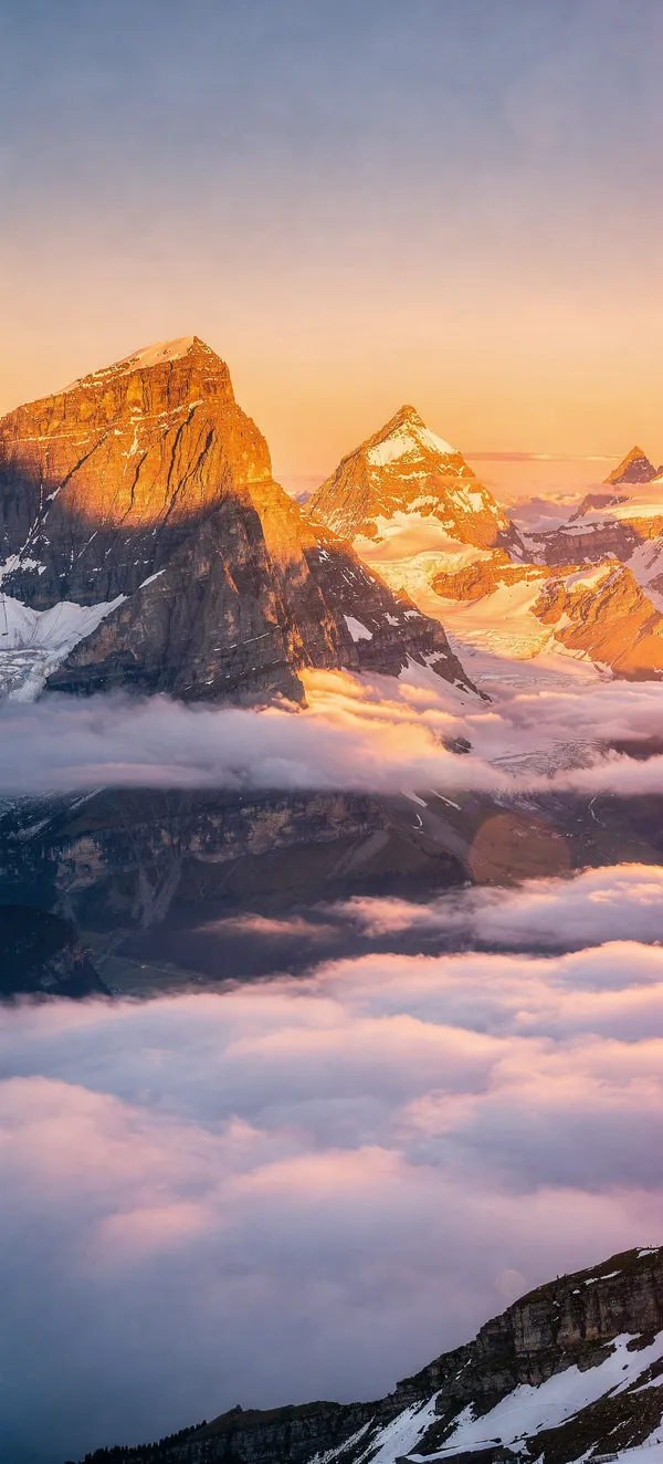 Eiger Alpenglow Sunset