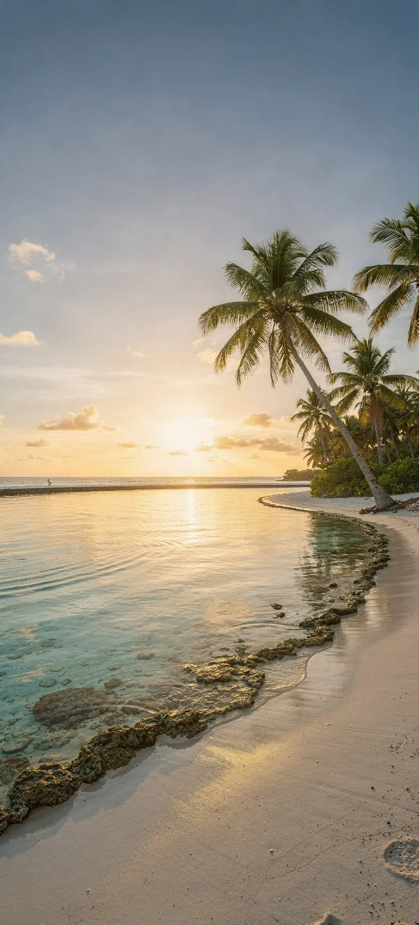 French Polynesia Atoll Sunset