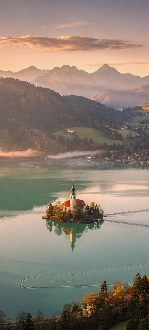 Lake Bled Sunset Mirror