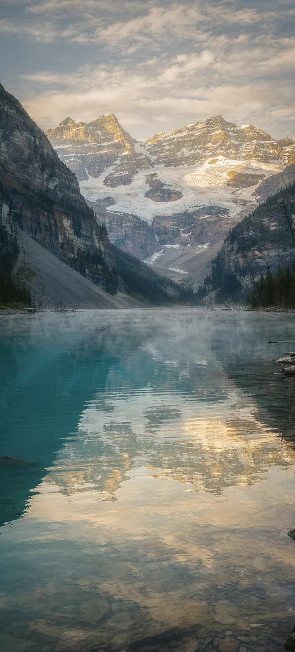 Alpine Glacier Lake Sunrise