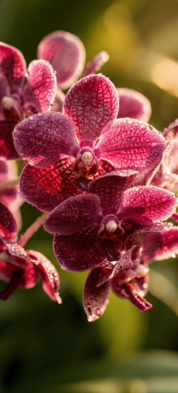 Glossy Vanda Orchid Macro