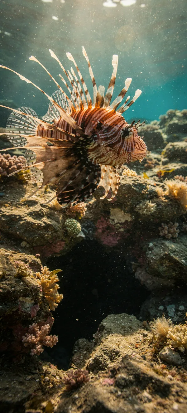 Lionfish Coral Crevice