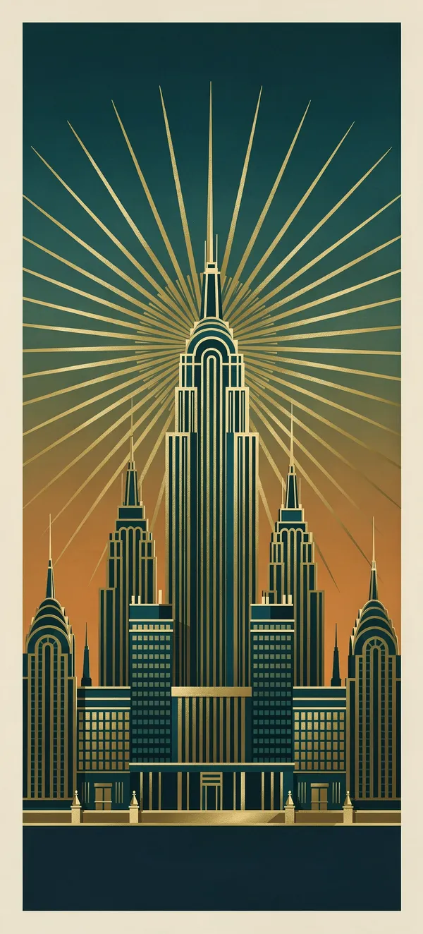 Art Deco City Skyline