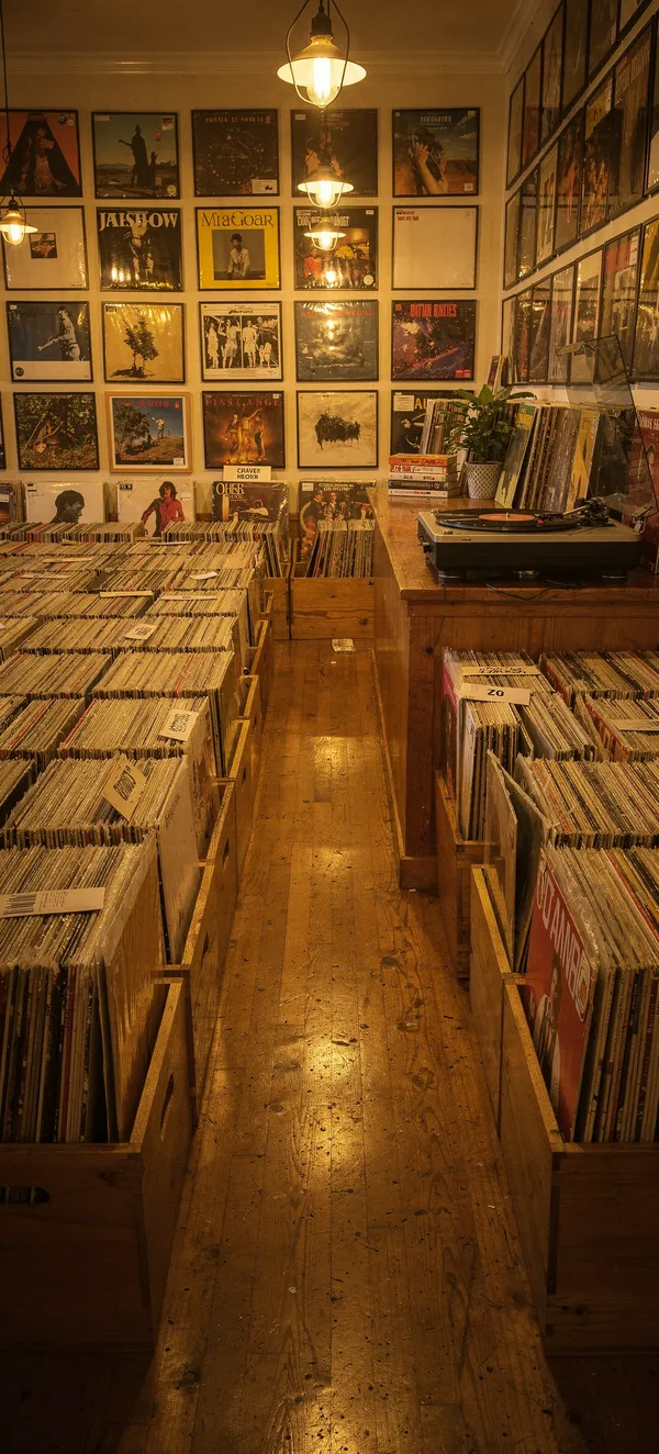 Vintage Record Shop Interior